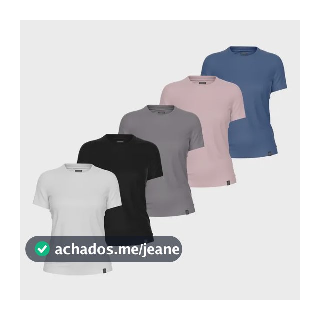 Kit 5 Camisetas Feminina Tshirt Basica Algodao Premium