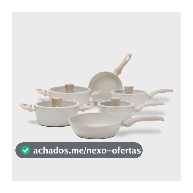 Jogo De Panelas Antiaderente 6pç Sirius Vanilla Brinox