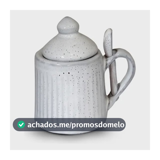 Açucareiro Com Tampa E Colher De Cerâmica