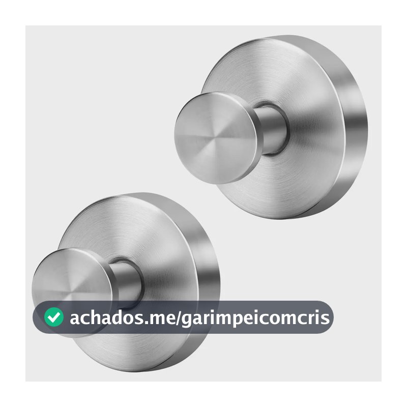 Lumai Kit 2 Ganchos Em Aço Inox Com Ventosa Forte Para Banheiro, Cozinha E Quarto, Suporte Para Toalhas, Roupas E Acessórios, Instalação Sem Furos Com Fixação Segura Em Superfícies Lisas