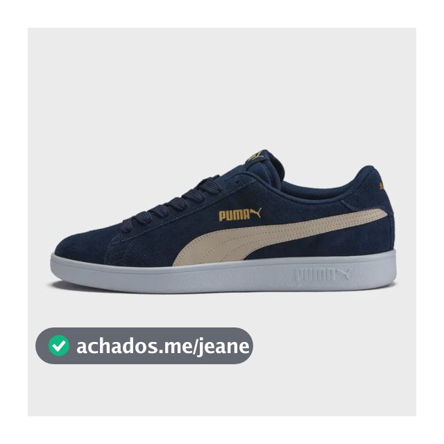 Tênis Smash V2 Puma Azul E Dourado 40 Br