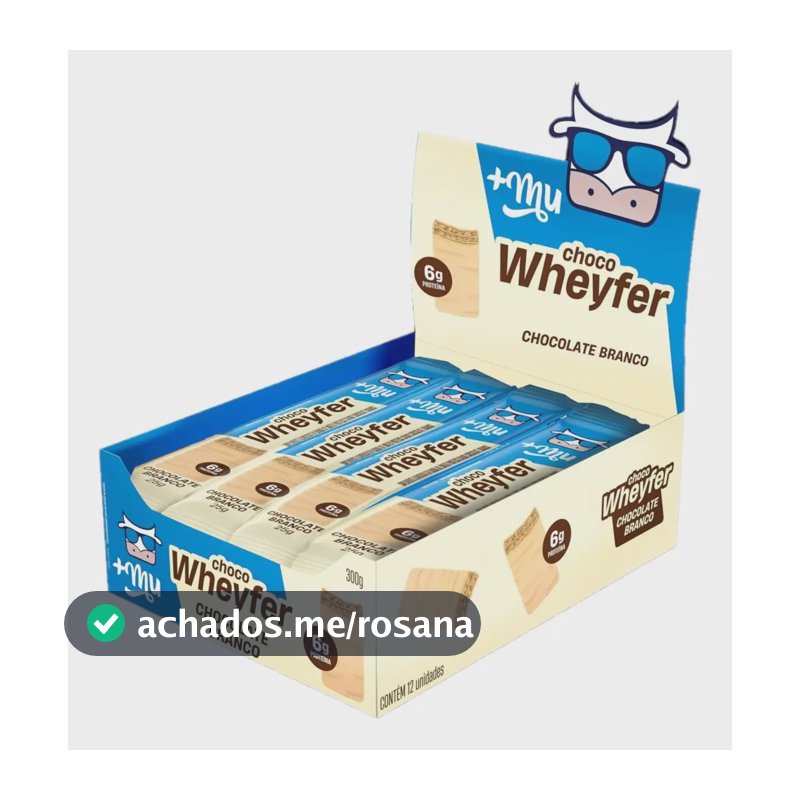 Proteína +mu Chocowheyfer Em Barra De Proteína Sabor Chocolate Branco 12 Un