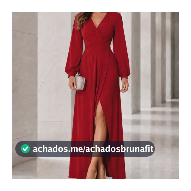 Vestido Longo Transpassado Festa Madrinha Casamento Decote V