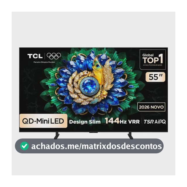 Smart Tv Tcl 55 Polegadas Qd-Mini Led 4k A400m Wifi Bluetooth Google Tv Hdr10+ 144 Hz Vrr 55a400m