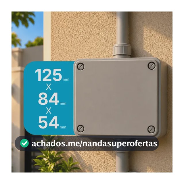 Caixa Passagem 125x85x54mm Vedada Termoplástico Elétrica Distribuição Câmera - 1un