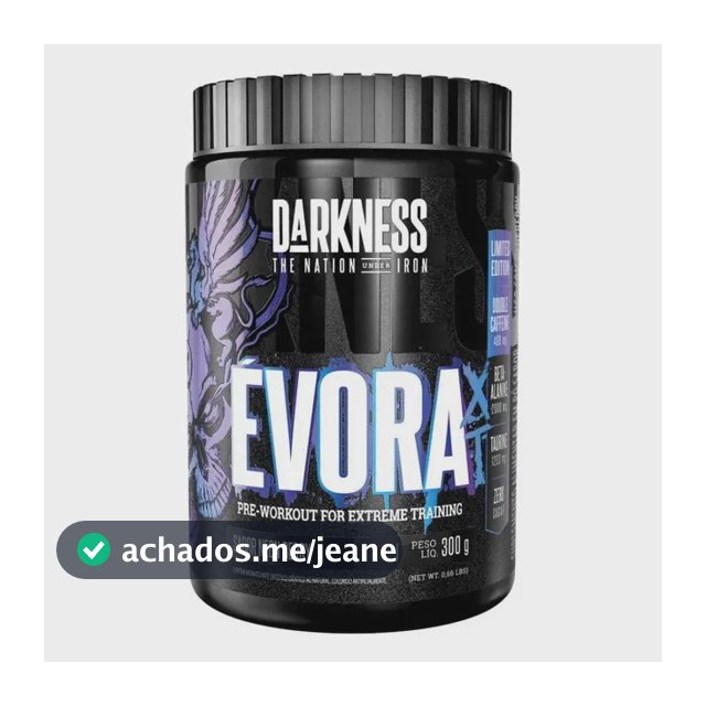 Suplemento em pó Darkness Pré Treino Évora sabor Neon Berry x 300g