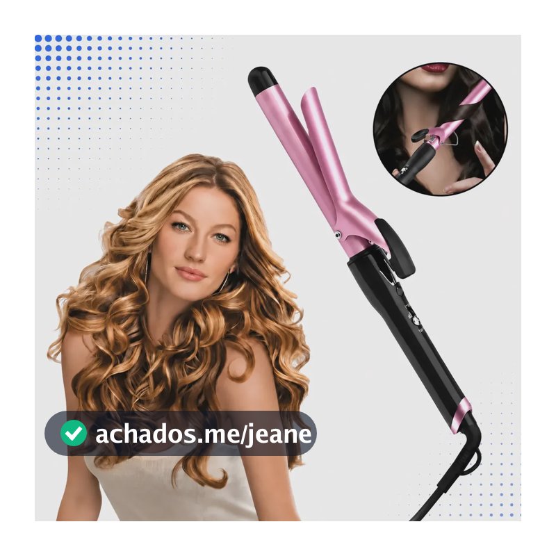 Modelador De Cachos Profissional Ondas Cerâmica Bivolt Rosa 127/220v