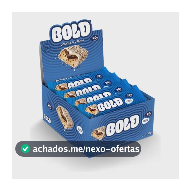 Barra De Proteína Bold Cookies & Cream - 12 Unid.