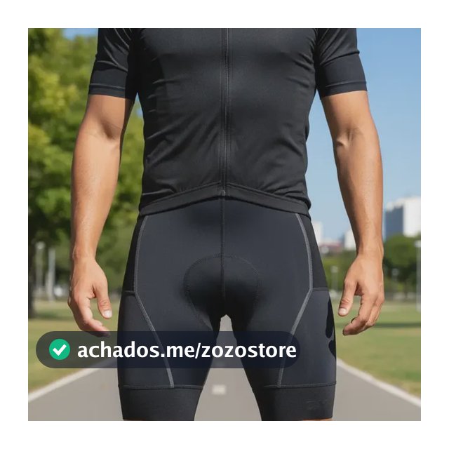 Bermuda Ciclismo Cycle7 Masculina Race Gel 120d Preto G