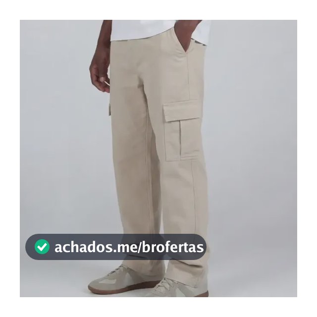 Calça Cargo Premium Masculina Sarja Skate Larga Streetwear