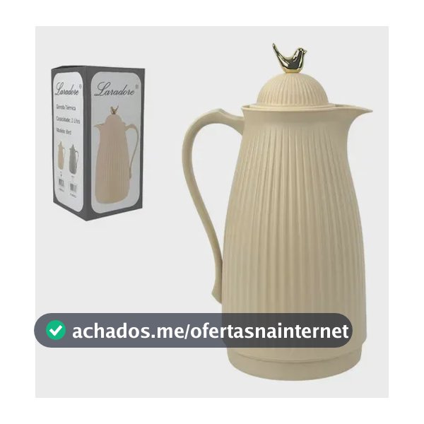 Garrafa Térmica De Café Laradore Bird - Bege