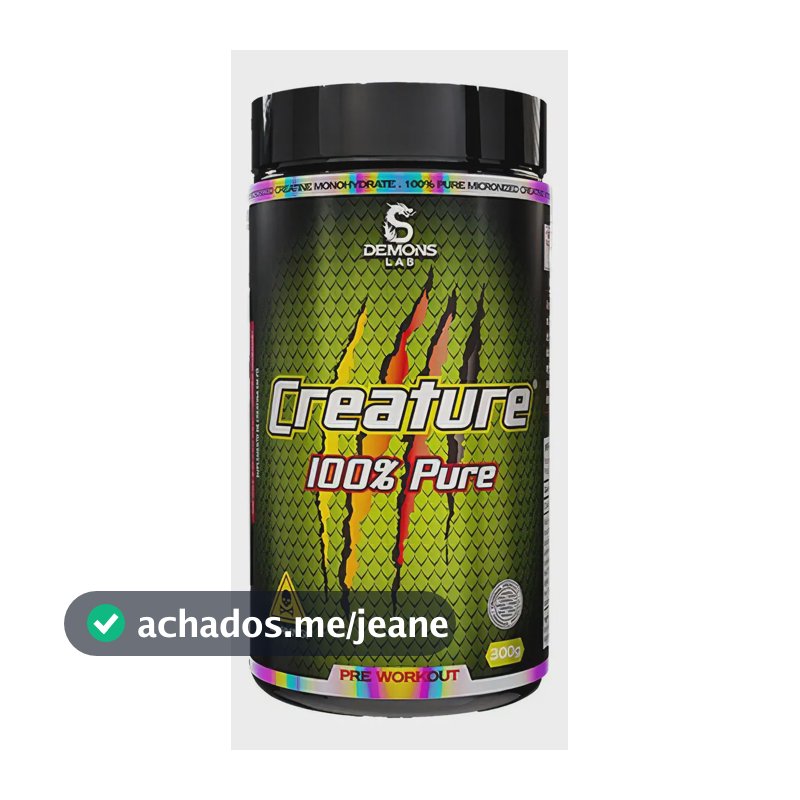 Creatina Demons Lab Creature 100% Monohidratada 300g Sem Sabor