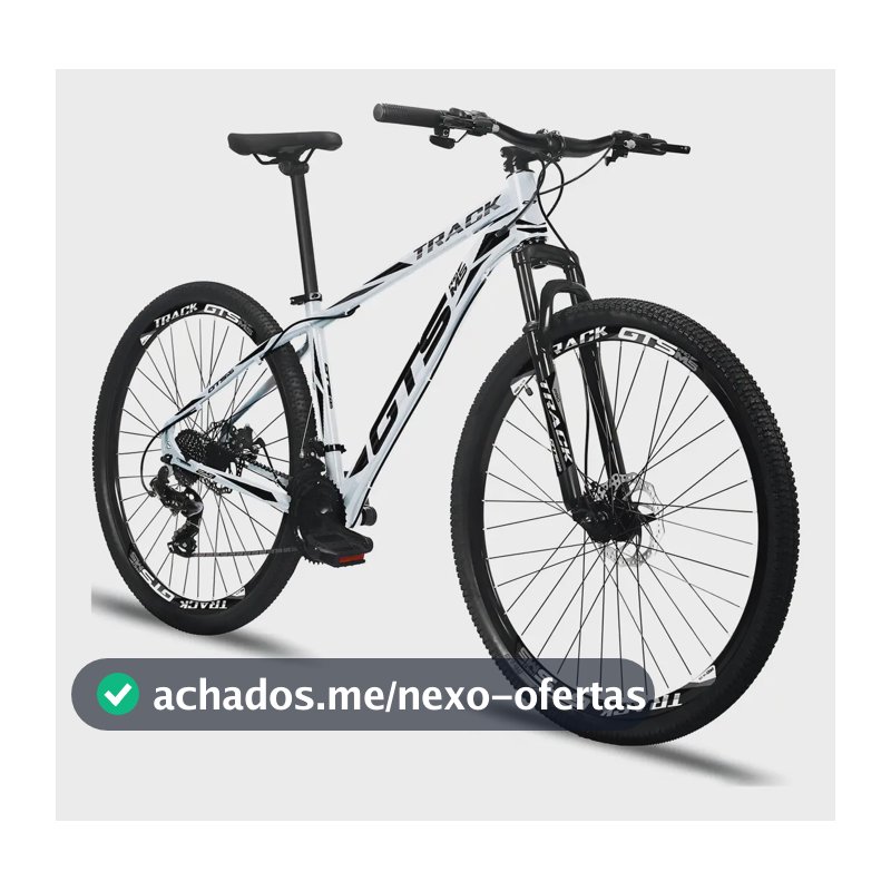 Bicicleta Aro 29 Gts Pro M5 Track 24 Marchas Freios A Disco Cor Branco Tamanho Do Quadro 17