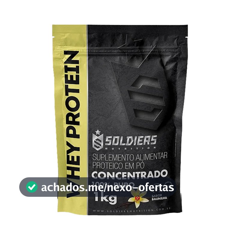 Whey Protein Concentrado 1Kg Sabor Baunilha Soldiers Nutrition