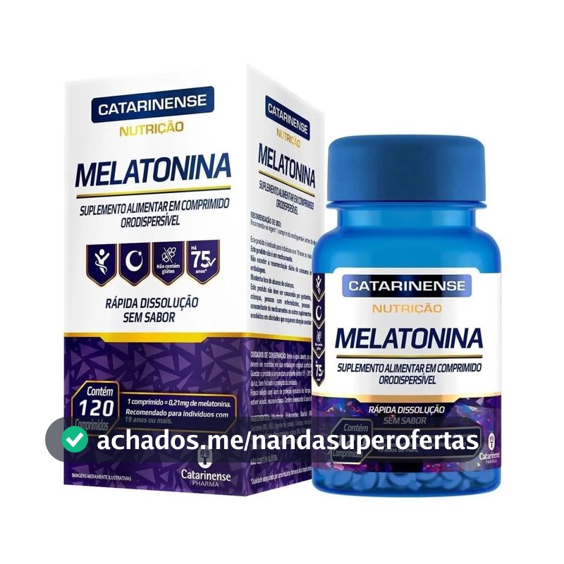 Melatonina 0,21mg Sem Sabor Catarinense S/ Lactose 120 Cáps