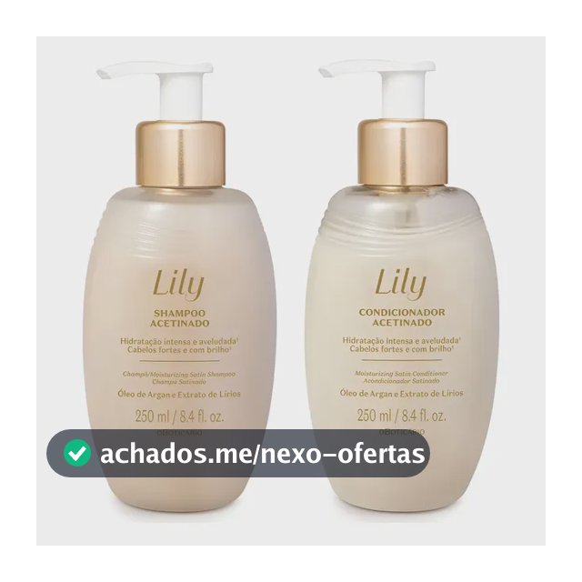 Kit Shampoo E Condicionador Lily Para Hidratação De Cabelos