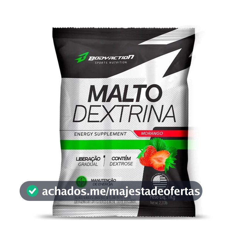 Suplemento Em Pó Bodyaction Sabor Morango Silvestre Em Refil De 1000g