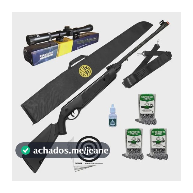 Carabina Dione Sport Mh 5.5 Mola Rossi Luneta + 300 Chumbos Preto 5.5 Mm