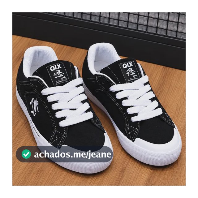 Tênis Qix Skate Chorão Park Preto Branco Unissex
