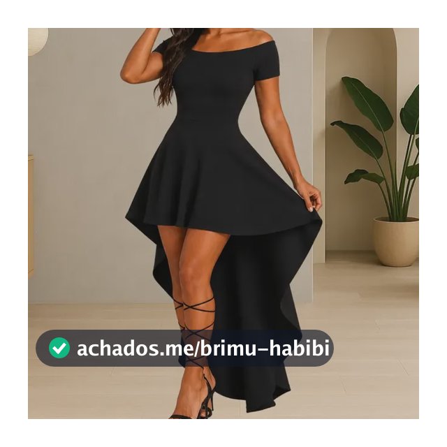 Vestido Mullet Festa Ombro A Ombro Rodado Midi Elegante