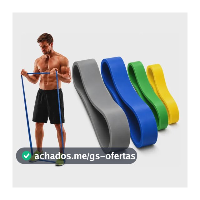 Kit 4 Rubber Band Mini Faixa Elástica Pilates Fisio Treino