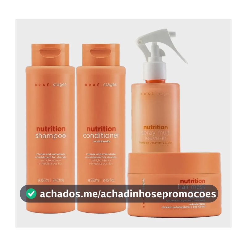 Stages Nutrition Sh + Cd + Máscara + Leave-in - Braé
