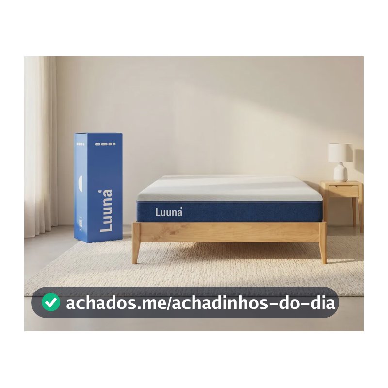 Colchão Casal Luuna Blue, Espuma 20 cm com Bloqueio de Movimento, 10 Anos de Garantia