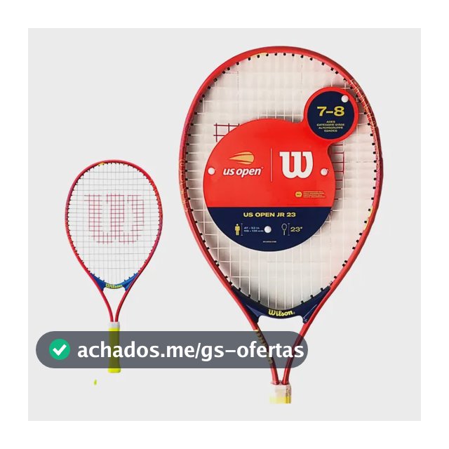 Raquete Tênis Us Open Junior Infanto Juvenil Sem Capa 2026 Vermelha 23 0