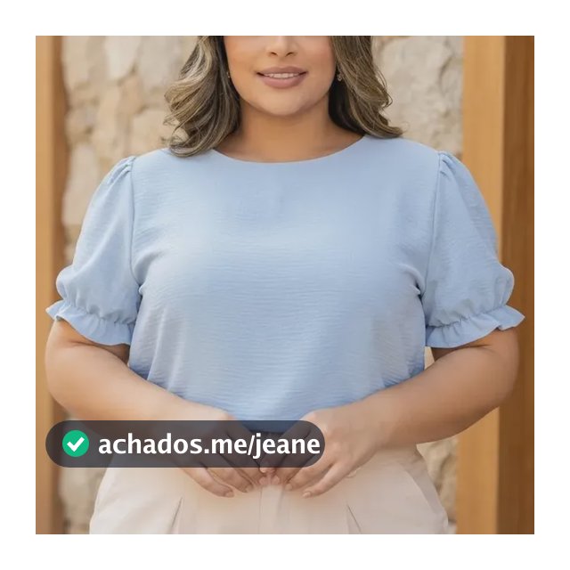 Blusa Feminina Plus Size Camiseta Manga Curta Duna Social