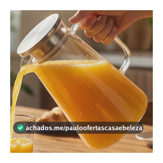 Jarra Vidro Borossilicato 1,8 Litros Tampa Inox Hermética Agua Suco Transparente