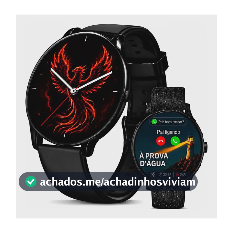 Smartwatch Relógio Inteligente X27 Chamadas Bluetooth Ip68 Preto Liso