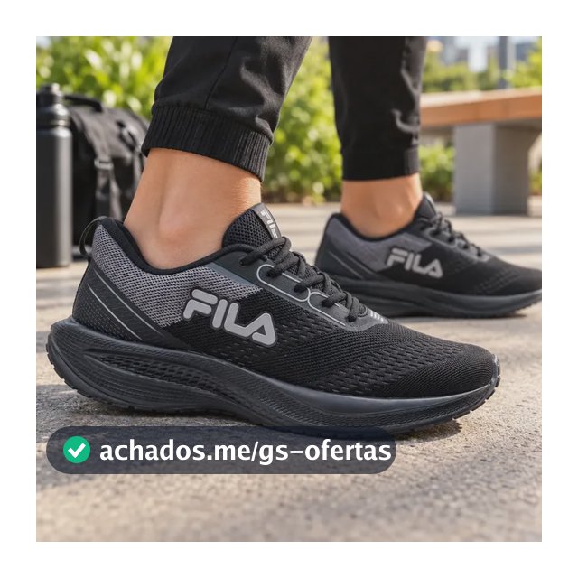 Tênis Fila Masculino Rise Up Esportivo Treino Original Preto/cinza/grafite Liso 40 40