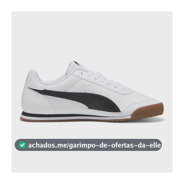 Tênis Masculino E Feminino Turino Ii Puma Puma White-puma Black-cool Light Gray Liso 40 Eu