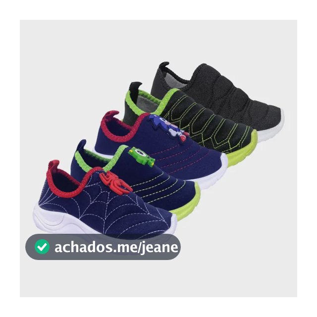 Kit 5 Tenis Calce Fácil Infantil Menino Atacado Combo 20ao34