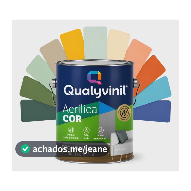 Tinta Acrílica Para Pintura Parede Econômica 3,6l Qualyvinil Branco Fosco