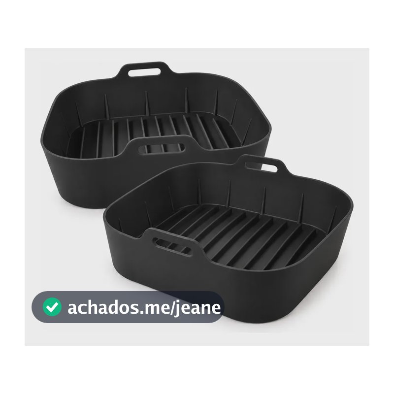 Travessa Forma De Silicone Air Fryer 20cm Em Casa Tem