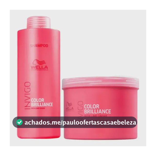 Kit Collor Brilliance Shampoo 1l + Mascara 500 g - Wella