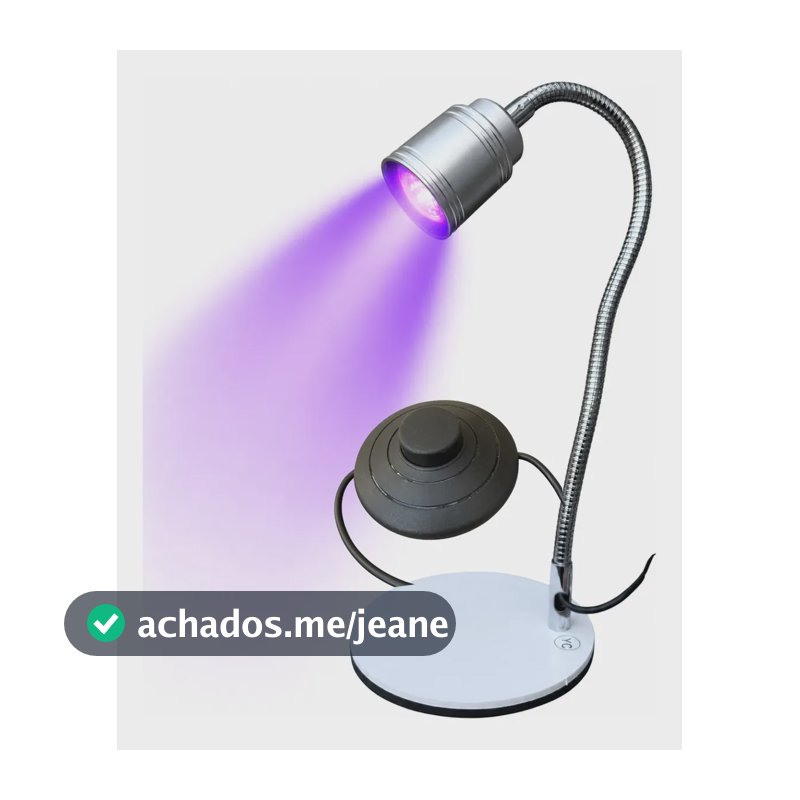 Cabine Lanterna Clip Luxo C/ Base E Pedal Seca Unhas De Gel Branco 127/220v