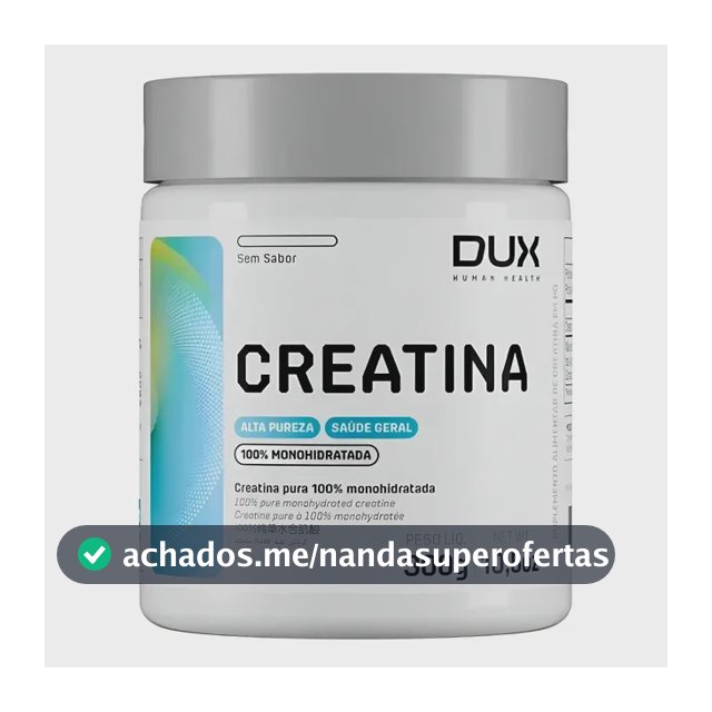 Creatina Monohidratada 100% Dux Nutrition Pote 300g Sem Sabor