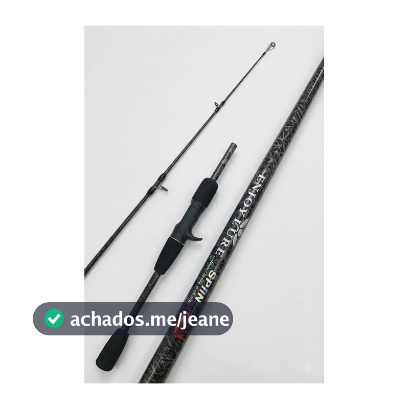 Vara Carretilha Carbono 1,80m 15-35lb Suporta 18kg 2 Parte Pigmentada