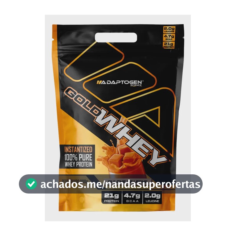 Proteína Adaptogen Gold Whey em pó sabor Doce de leite x 900g