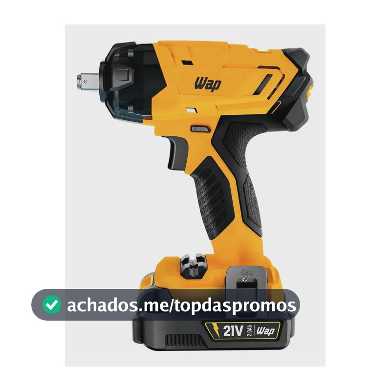 WAP K21 CH02 Chave de Impacto 21V Bateria Li-Ion Potente e Compacta Bivolt 2300 RPM