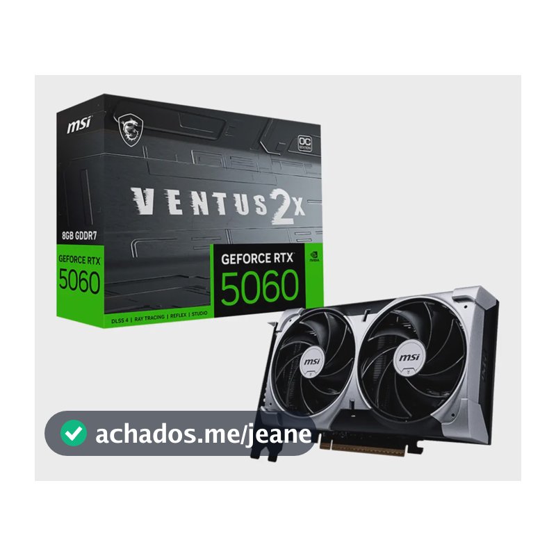 Placa De Vídeo Msi Geforce Rtx 5060 8gb Ventus 2x Oc Edition