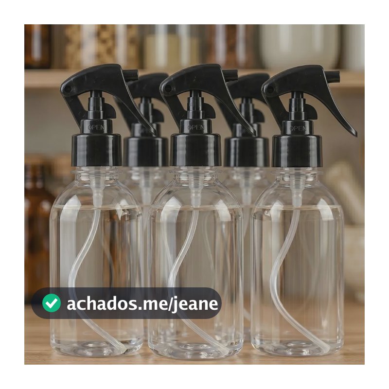 Kit 10 Frasco Borrifador Spray 250ml Mini Gatilho Trigger Preto