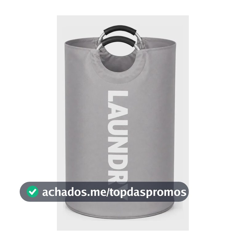 Cesto De Roupa Suja 82l Grande Dobrável Brinquedos Banheiro Cinza Liso