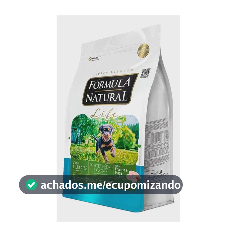 Fórmula Natural Super Premium Life ração cães filhotes portes médio e grande 10,1kg