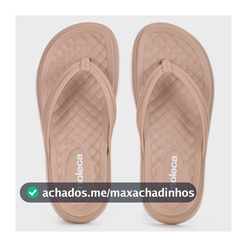 Chinelo Moleca Tira Pronta Pvc Sola Alta Antiderrapante Leve Bege 36 Br