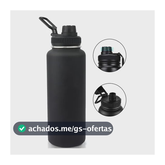 1200ml Garrafa Térmica Isolada A Vácuo Água Gelada E Café Preto