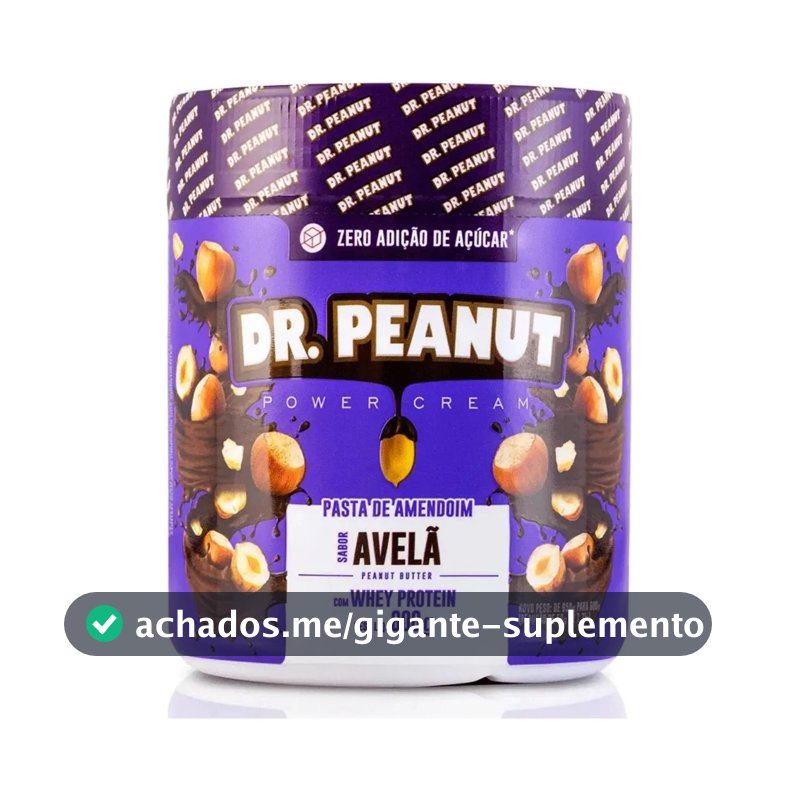 Suplemento em pasta Dr. Peanut Gourmet, Pasta de Amendoim Gorduras sabor Avelã x 600g