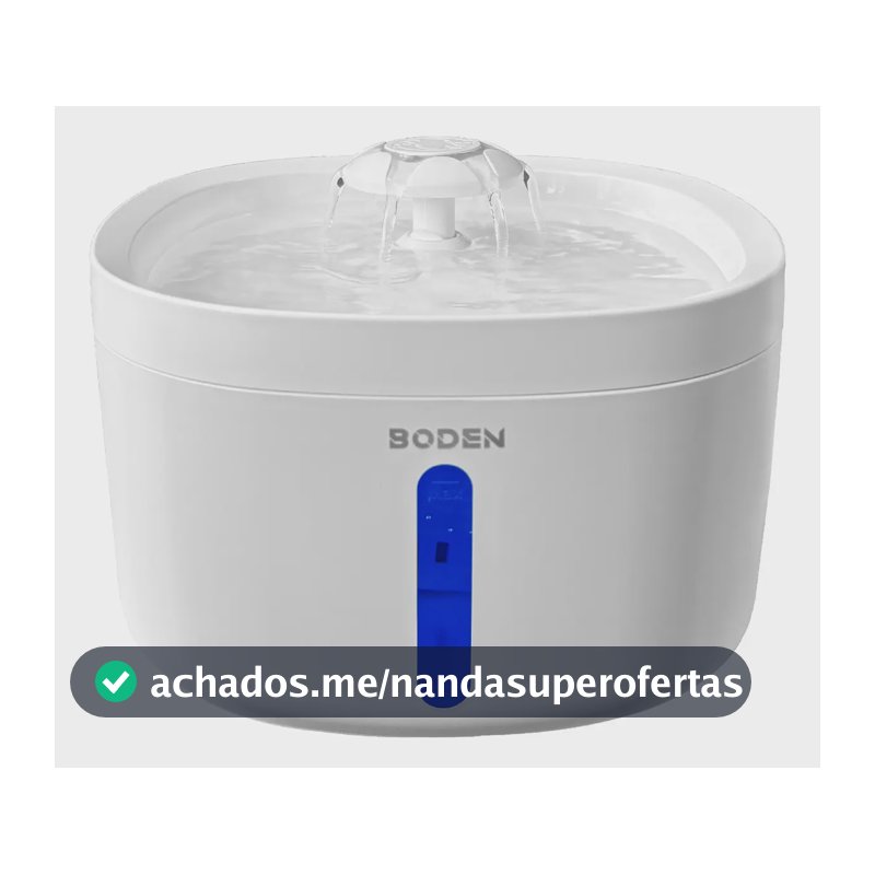 Bebedouro Fonte de Água com Filtro para Gato e Cachorro Portátil Inteligente Automatico 2,6L Boden